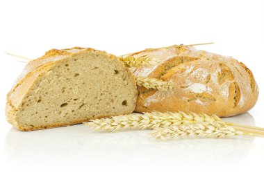 Çavdar buğday ekmeği beyaz izole