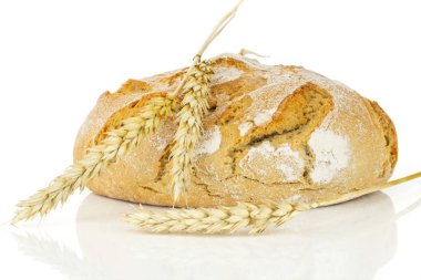 Çavdar buğday ekmeği beyaz izole