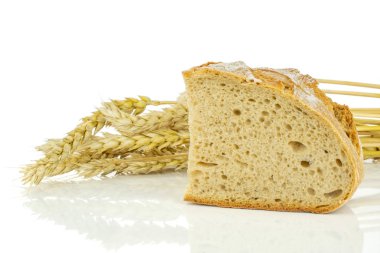 Çavdar buğday ekmeği beyaz izole