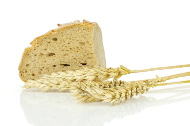Çavdar buğday ekmeği beyaz izole