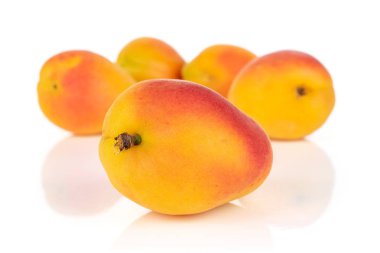 Beyaz üzerinde izole taze portakal kayısı