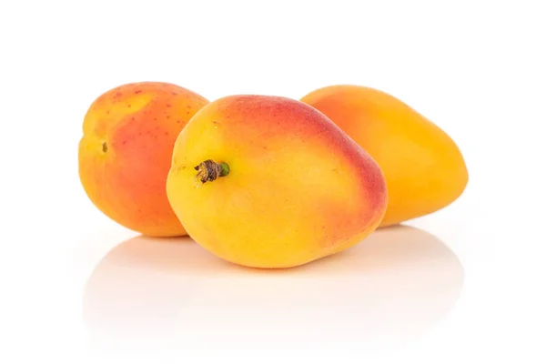 Свіжий апельсиновий абрикос ізольований на білому — стокове фото