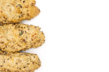 Beyaz üzerinde izole taze tahıl baget