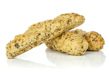 Beyaz üzerinde izole taze tahıl baget