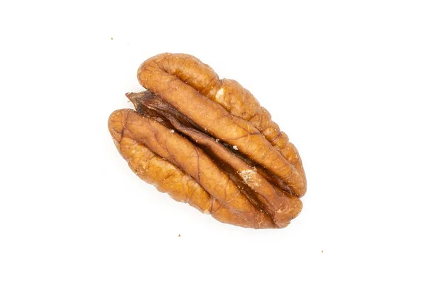 Fresh pecan nut isolated on white — Stock Photo, Image