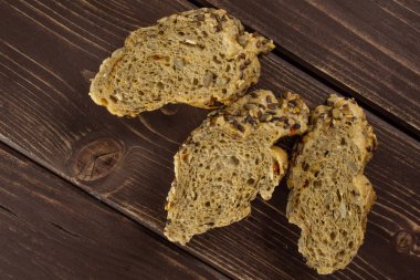 Kahverengi ahşap taze tahıl baget