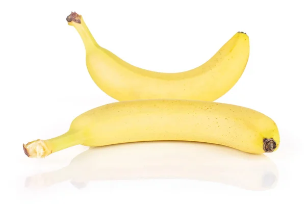 흰색 절연 익은 노란 바나나 — 스톡 사진