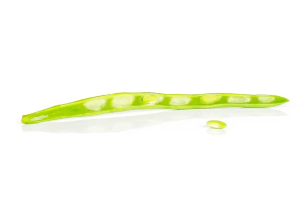 Fresh green bean isolated on white — Stock Photo, Image