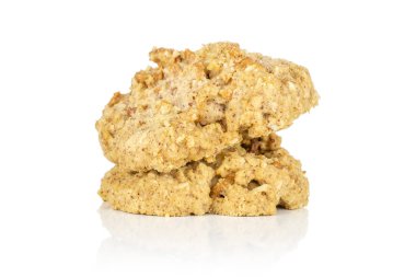 Yulaf ufalanmış bisküvi beyaz izole
