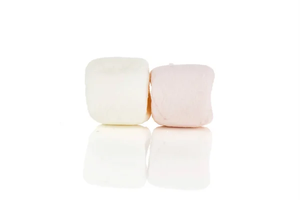 Sweet fluffy marshmallow isolated on white — Stock Photo, Image