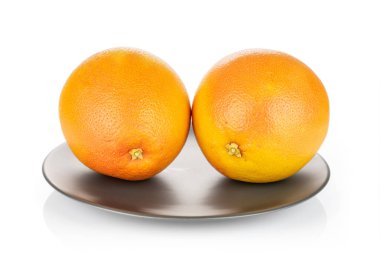 Taze pembe greyfurt beyaz izole