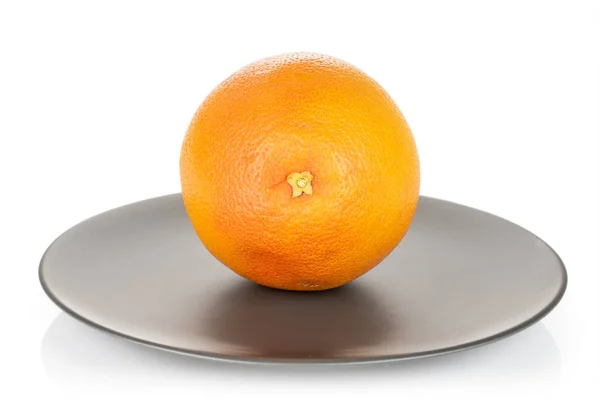 Čerstvý růžový grapefruitu izolovaný na bílém — Stock fotografie