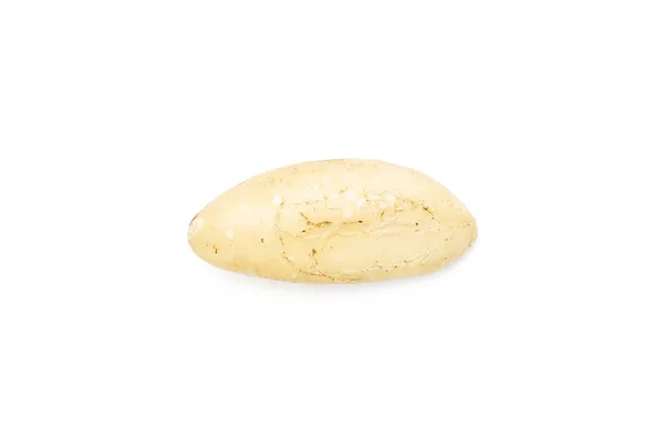 Kacang brazil tak bercangkang diisolasi pada warna putih — Stok Foto