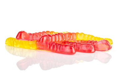 Jöle solucan şeker beyaz izole