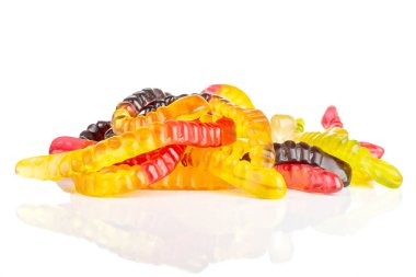 Jöle solucan şeker beyaz izole