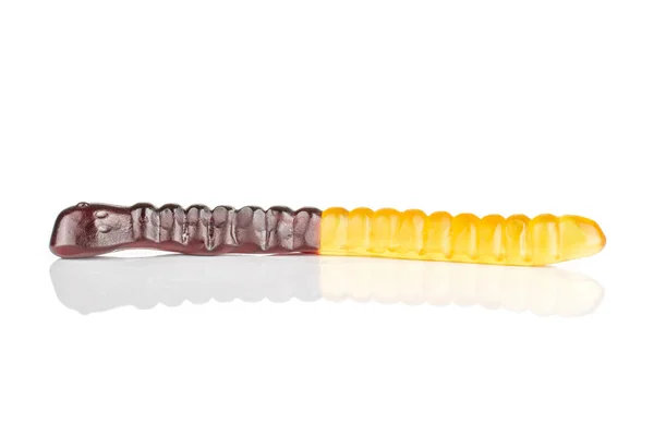 Jelly Worm Candy isolerad på vit — Stockfoto