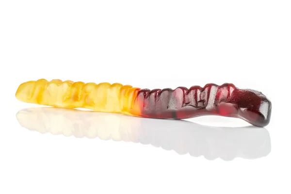 Желейні черв'ячні цукерки ізольовані на білому — стокове фото