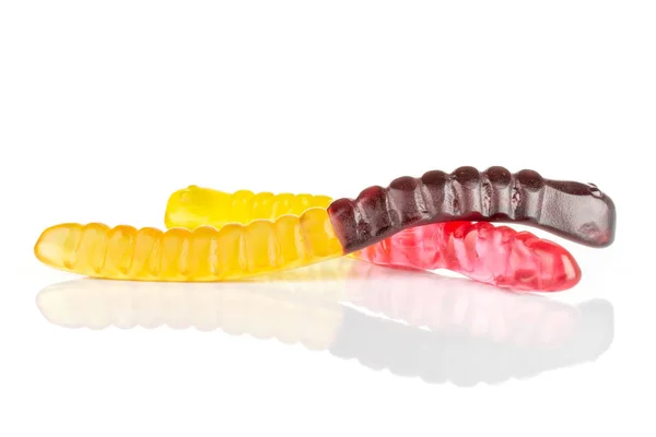 Желейный червь конфеты изолированы на белом — стоковое фото