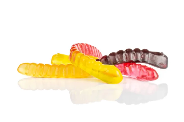 Jelly worm Candy geïsoleerd op wit — Stockfoto