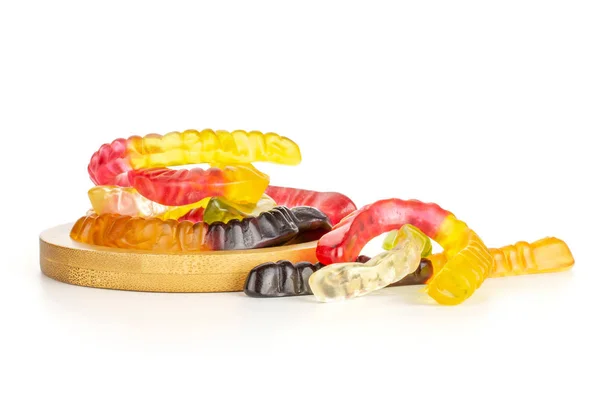 Jelly worm Candy geïsoleerd op wit — Stockfoto