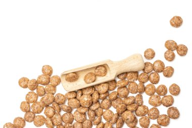 Choco topları tahıl beyaz izole