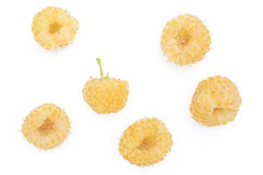 Taze hyalayan ahududu beyaz izole