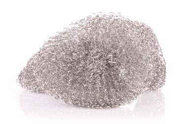 Mutfak temizleme süngeri beyaz izole