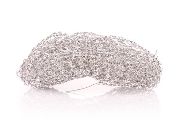 Mutfak temizleme süngeri beyaz izole