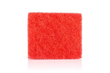 Mutfak temizleme süngeri beyaz izole