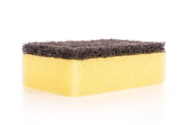 Mutfak temizleme süngeri beyaz izole