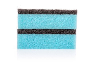 Mutfak temizleme süngeri beyaz izole