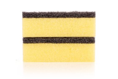 Mutfak temizleme süngeri beyaz izole