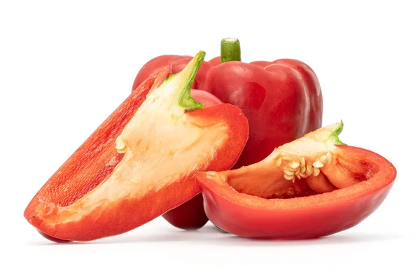 Peperone rosso isolato su bianco — Foto Stock