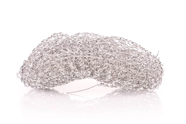 Mutfak temizleme süngeri beyaz izole