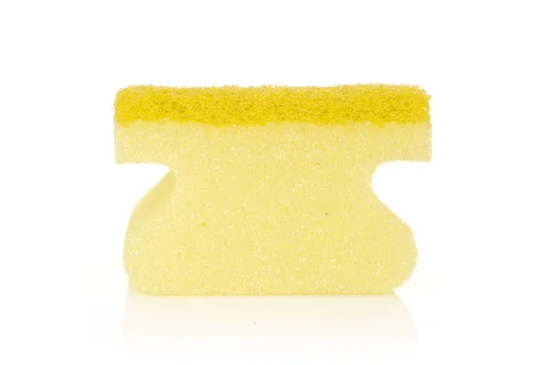 Kitchen cleaning sponge isolated on white — Stock Photo, Image