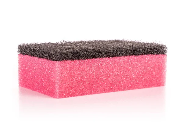 Kitchen cleaning sponge isolated on white — Stock Photo, Image