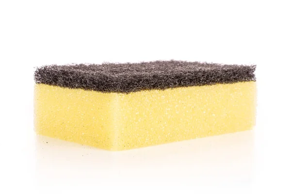 Kitchen cleaning sponge isolated on white — Stock Photo, Image