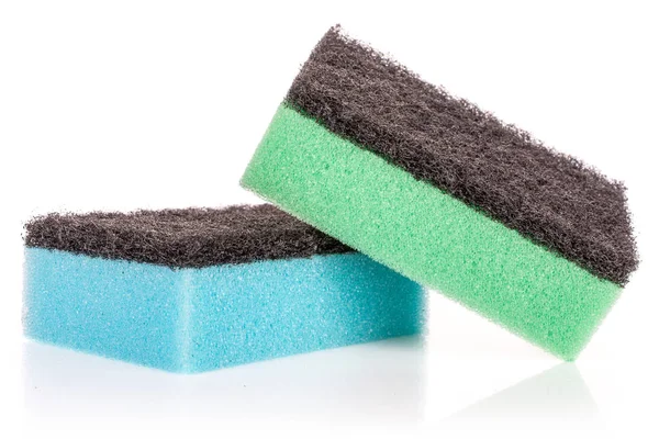 Mutfak temizleme süngeri beyaz izole