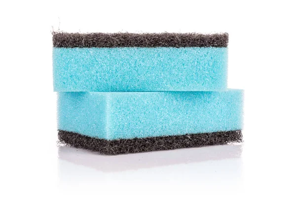 Mutfak temizleme süngeri beyaz izole