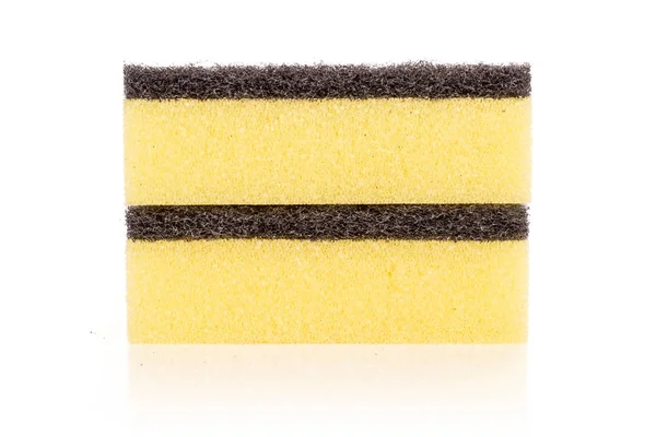 Kitchen cleaning sponge isolated on white — Stock Photo, Image