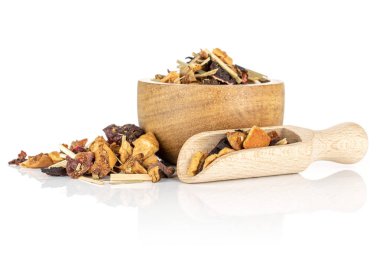Karışık meyve çayı beyaz izole
