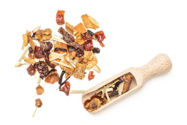 Karışık meyve çayı beyaz izole