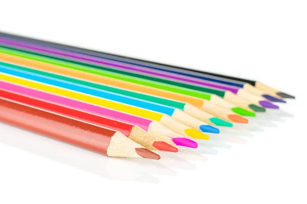 Lápiz de colores vibrantes aislado en blanco —  Fotos de Stock