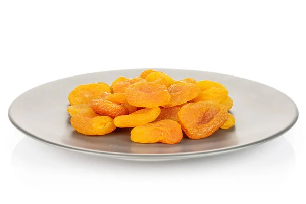 Suszone pomarańczowe morele izolowane białym — Zdjęcie stockowe