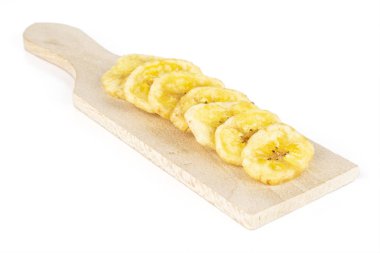 Sarı kuru muz beyaz izole
