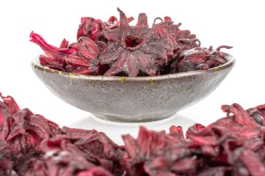 Beyaz üzerine izole şekerli ebegümeci