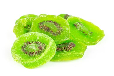 Beyaz izole tatlı şekerli kivi