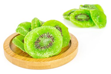 Beyaz izole tatlı şekerli kivi