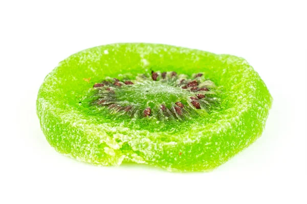 Słodki kandyzowane owoce kiwi na białym tle — Zdjęcie stockowe