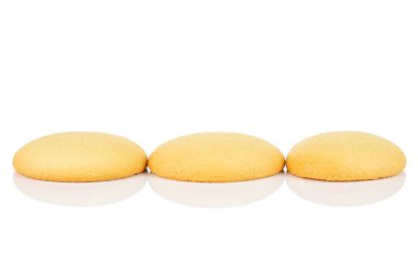 Tatlı sünger bisküvi beyaz izole